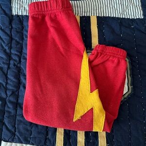 Boys Aviator Nations Red Sweats with yellow lightening bolt. Gently used size 4